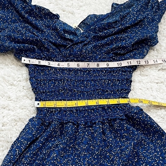 NWT Max Studio Floral Crepe Jumpsuit Sleeveless Surplice Smocked Waist Wide Leg - Picture 7 of 11